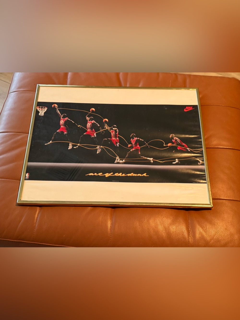 VINTAGE MICHAEL JORDAN NIKE NBA PROMO POSTER CARD 1992 ART OF THE DUNK VERY RARE